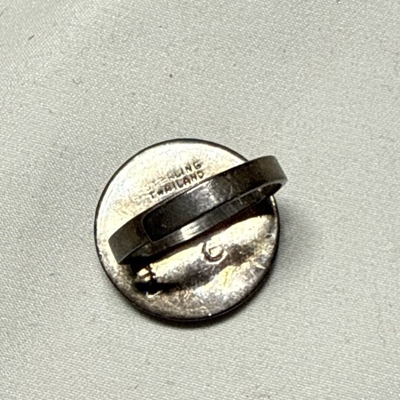 Vintage Taurus Sterling Zodiac Sign Ring Black Brass Engraved Bull Astrology Jew - Picture 12 of 13